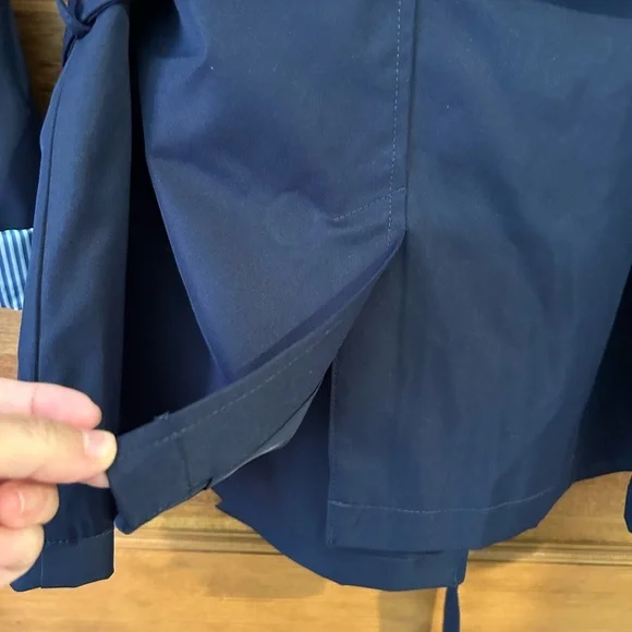 Weatherproof / NWT/ DOUBLE BREASTED TRENCH/ Classic Navy Blue/ Size M - Picture 9 of 15